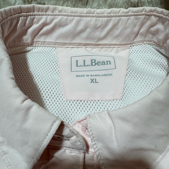 LL BEAN WOMEN'S VENTED LONG SLEEVE Soft Pink FISHING SHIRT - SIZE XL - Picture 12 of 14